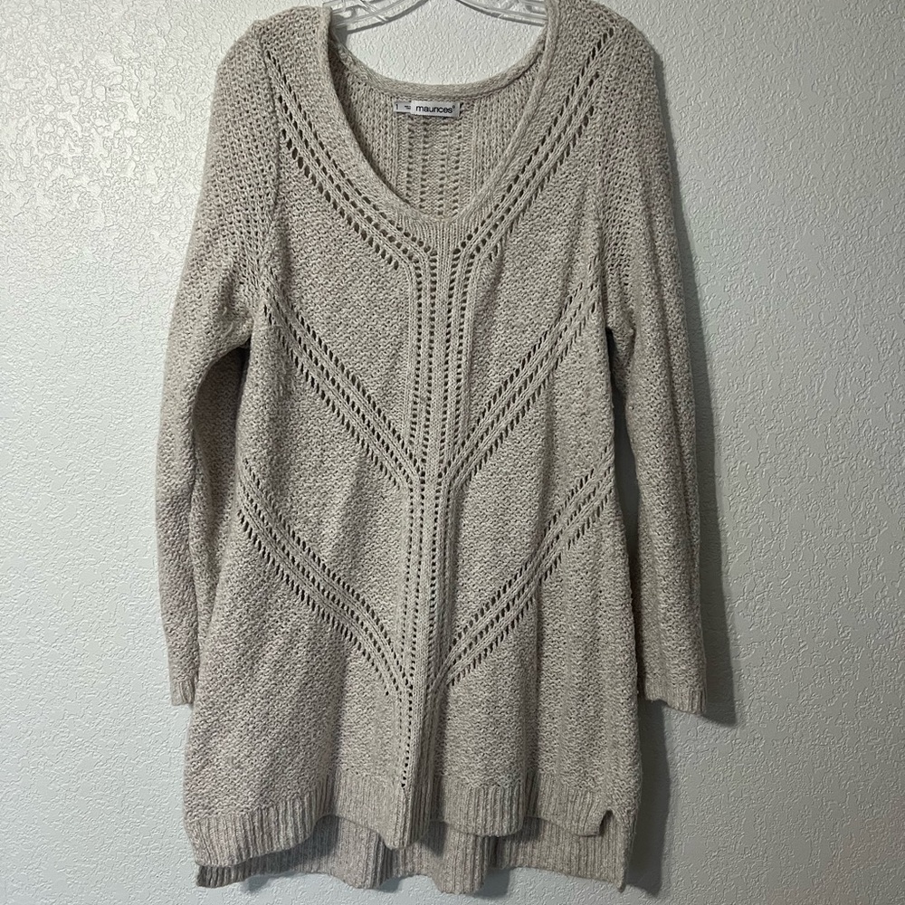 Open Knit Sweater Tunic